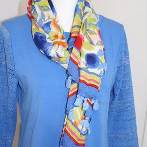 Talbot's Medium Crewneck Tee with 3/4 Lace Sleeves -- NWT!